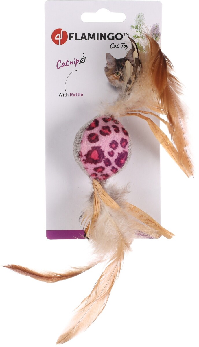 JG LEOPARD PELOTA CON PLUMAS SURTIDO 