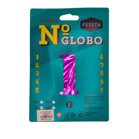 Globo Números 32" Fucsia UNO