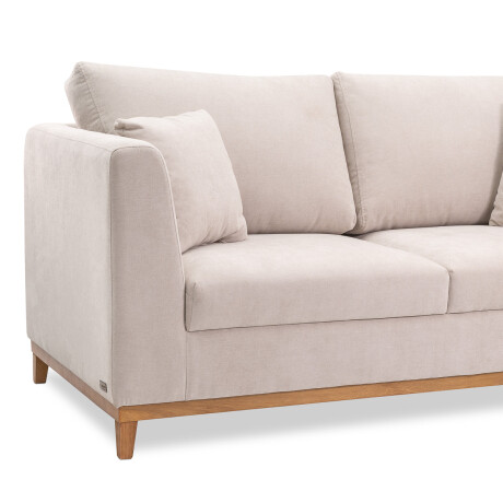 Sofá Belfast - Tela Microfibra - 2 cuerpos 2203 (Beige)