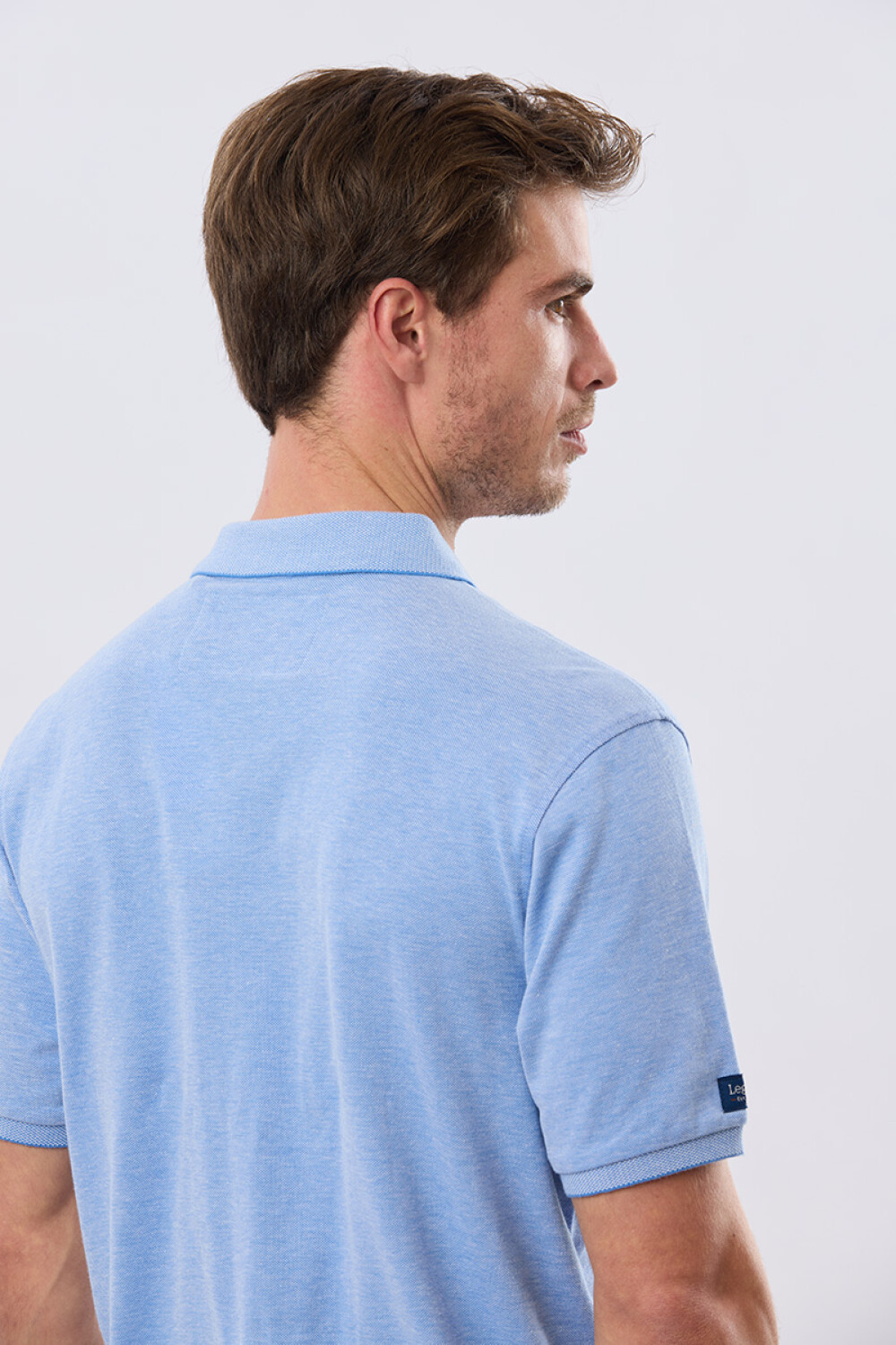 REMERA POLO LISA PIQUÉ Celeste