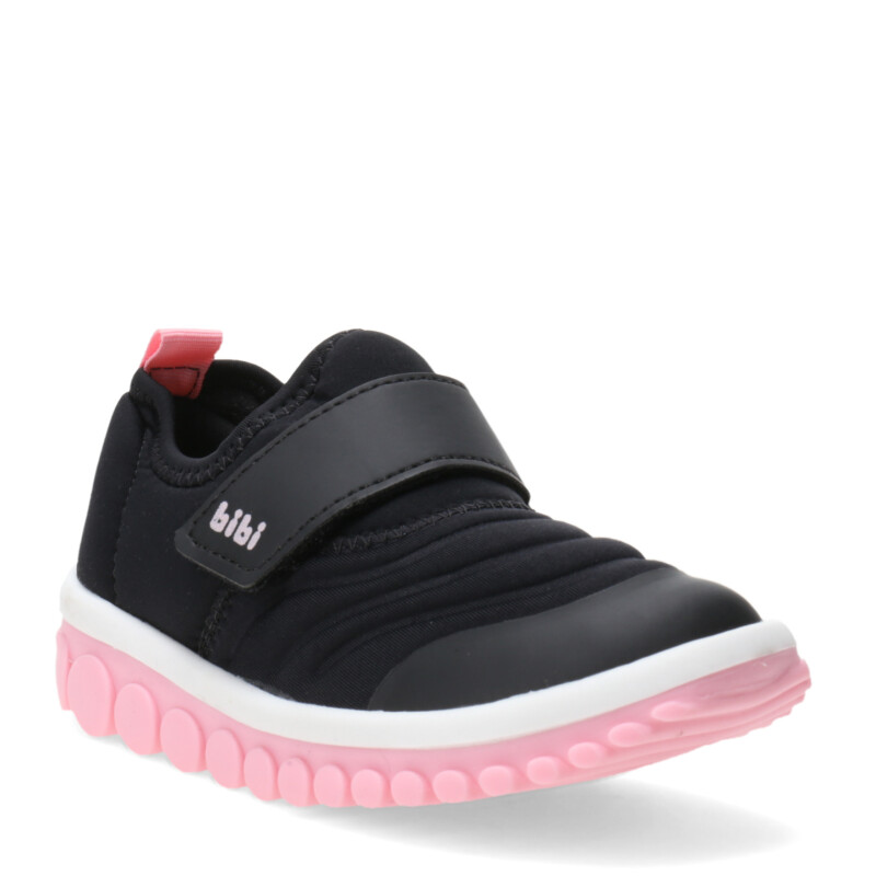 Championes Infantiles Bibi Roller 2.0 Velco Negro - Rosa
