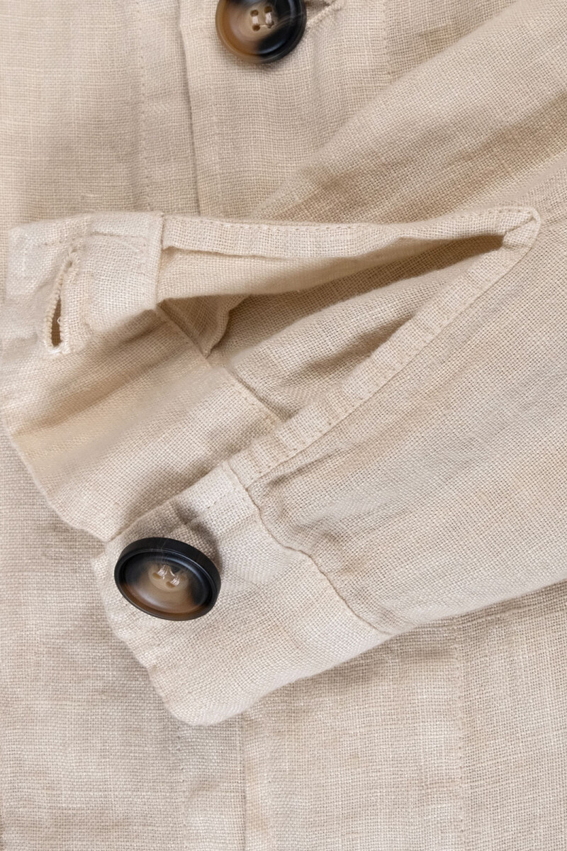 PREMIUM LINEN JACKET Almond