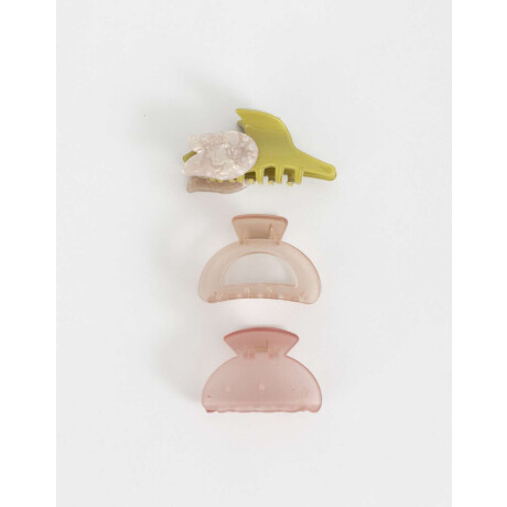 Set De Broches Combinacion Bicolor