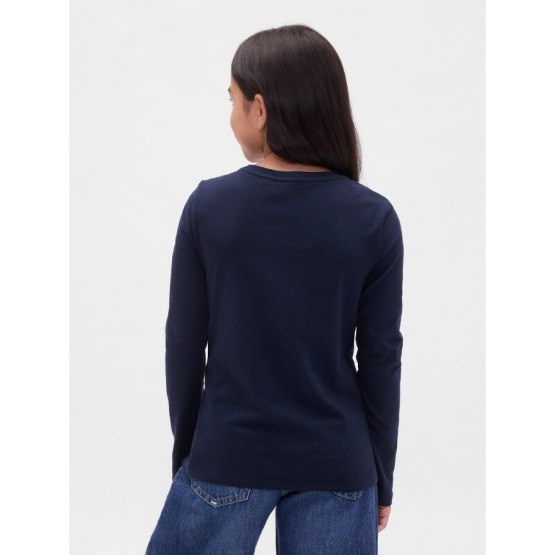 V-FRCH LS LOGO TEE TAPESTRY NAVY