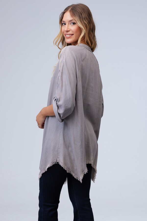 Camisa Oversize Tencel GRIS