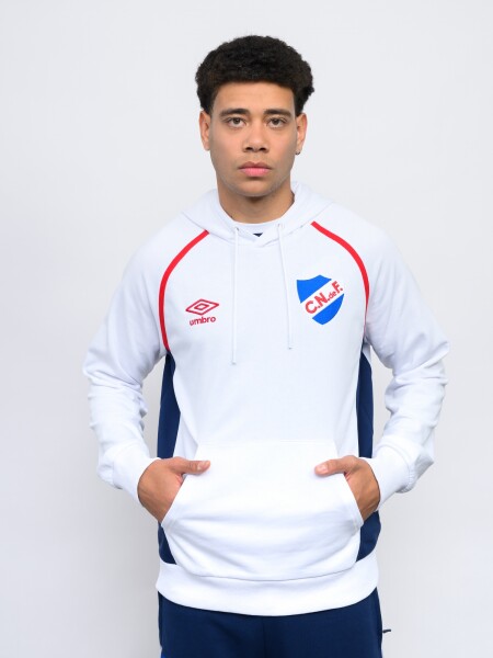 HOODIE DOLMAN Nacional Hombre Blanco, Azul Marino
