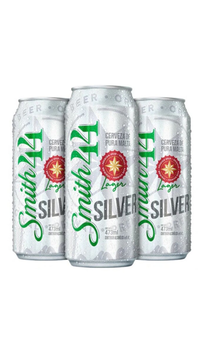 CERVEZA SMITH 44 SILVER 473ML (LATA) LAGER FUNDA X6 