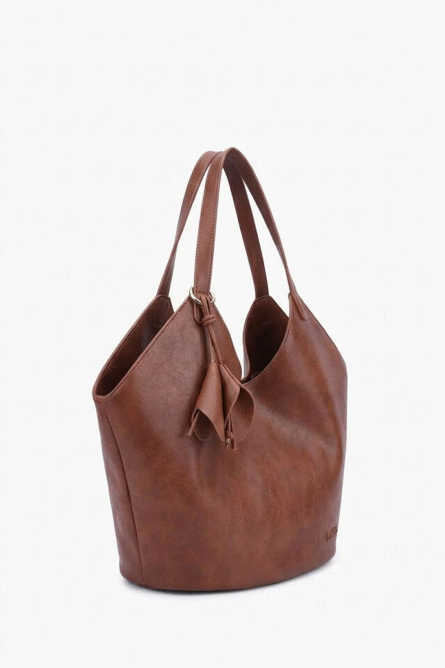 Cartera tote hobo tostado