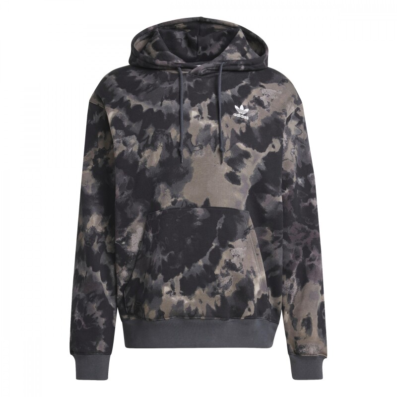 Abrigo T&D Hooded Aop de Hombre Negro