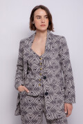 BLAZER PATEL PRINT Negro/Crudo