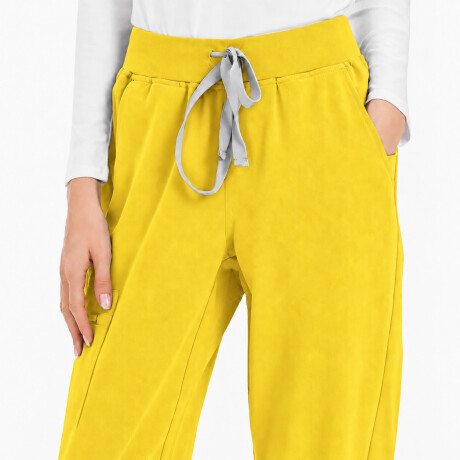 PANTALON KORI DAMA CON PUÑO amarillo