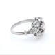 Anillo antiguo en oro 18k blanco y brillantes Anillo antiguo en oro 18k blanco y brillantes