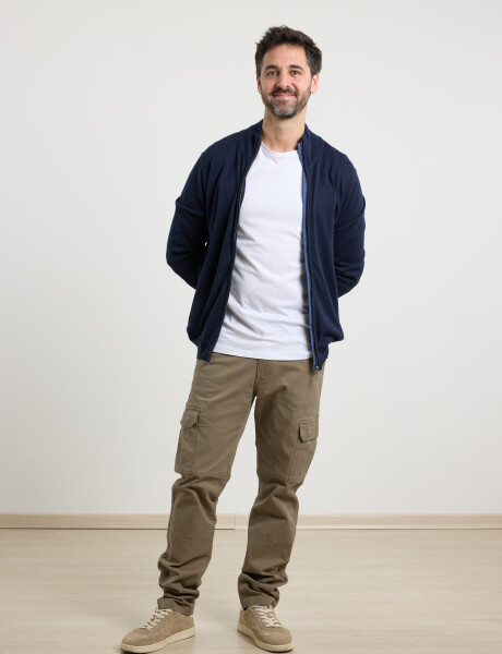 470656 CARDIGAN HARRINGTON LABEL Azul Oscuro