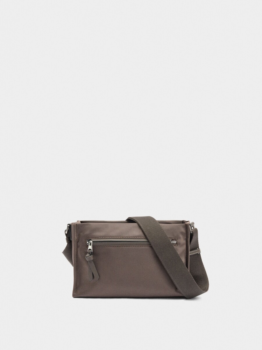 Bolso Bandolera De Nylon M marron