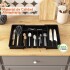 Organizador Cubiertos Extensible Cajon Utensilios Cubertero IMBACK Negro Organizador Cubiertos Extensible Cajon Utensilios Cubertero IMBACK Negro
