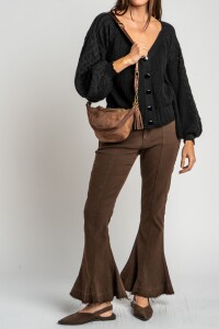 Cardigan Algodón Negro