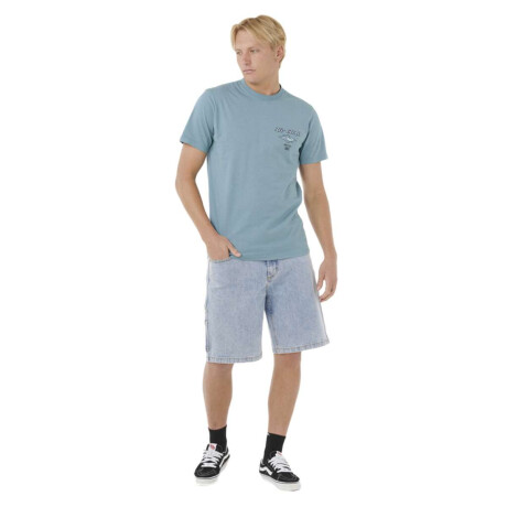 Remera Rip Curl Fade Out Icon Celeste