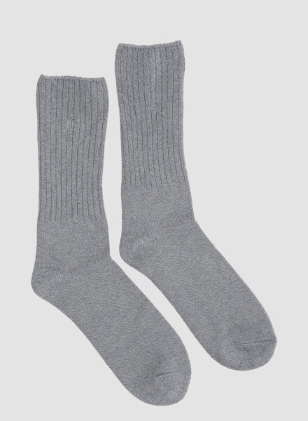 Medias abrigo algodón melange Gris melange