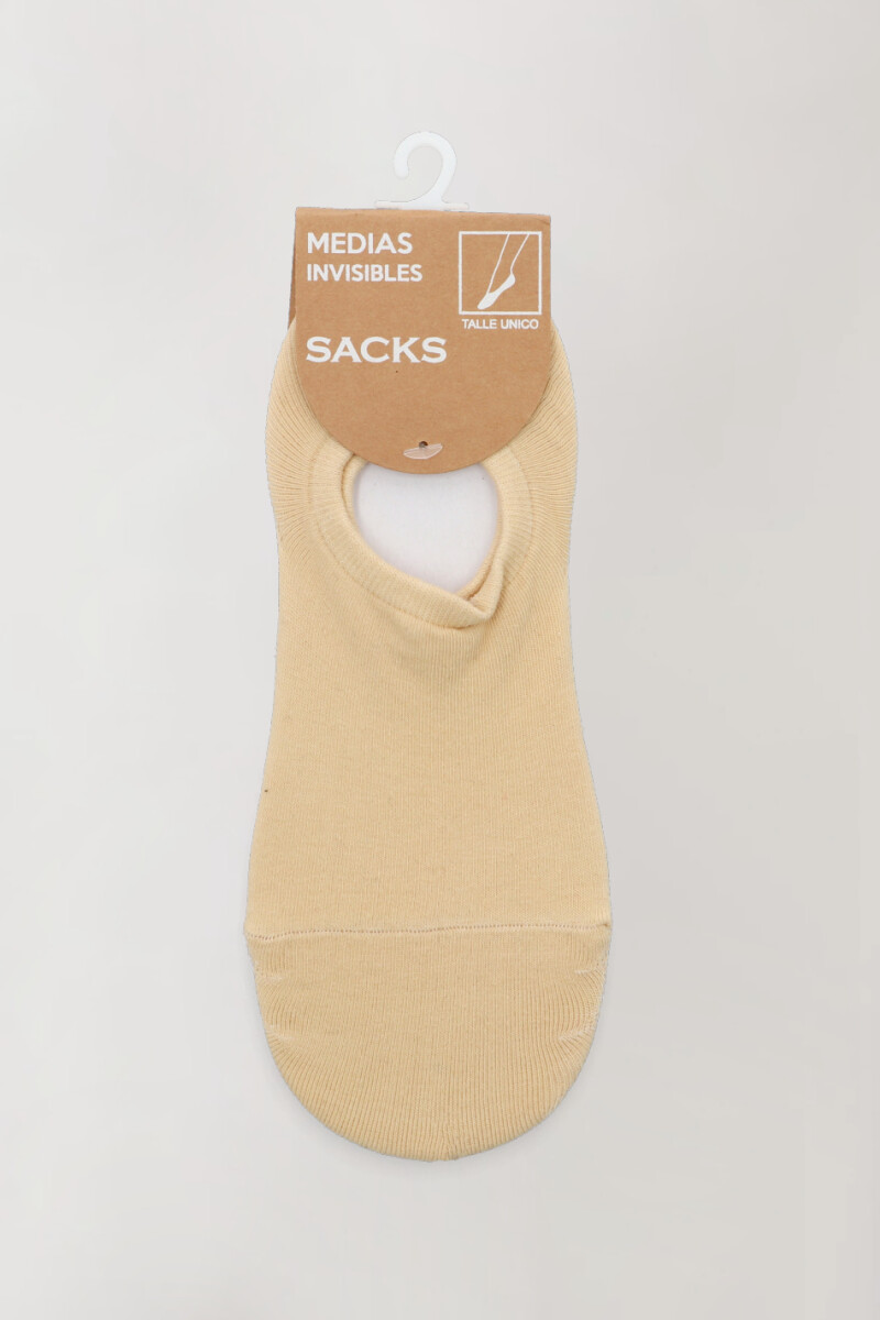 Medias invisbles cerradas de algodón Beige