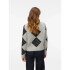 VMDAE LS O-NECK CARDIGAN Light Grey Melange-DGM