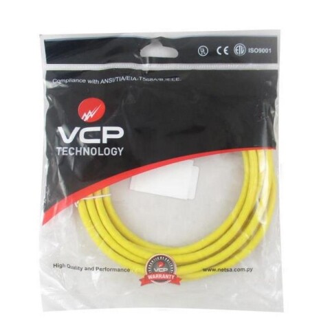 PATCH CORD CAT 6 3MTS AMARILLO PATCH CORD CAT 6 3MTS AMARILLO