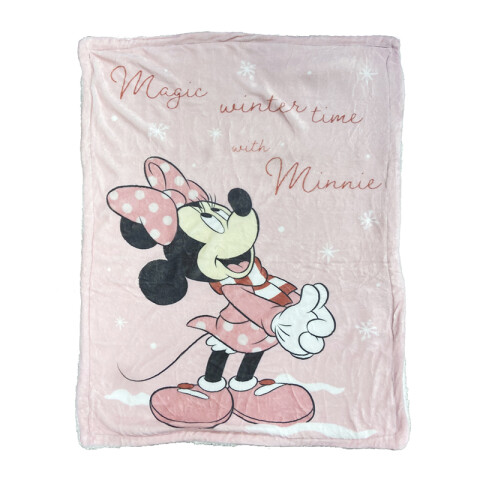 Frazada Corderito Flannel para Bebés 75 X 100 cm MINNIE