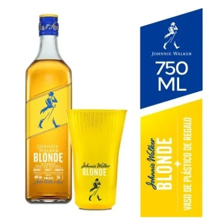 JOHNNIE WALKER BLONDE LABEL 750ML + 1 VASOS 001