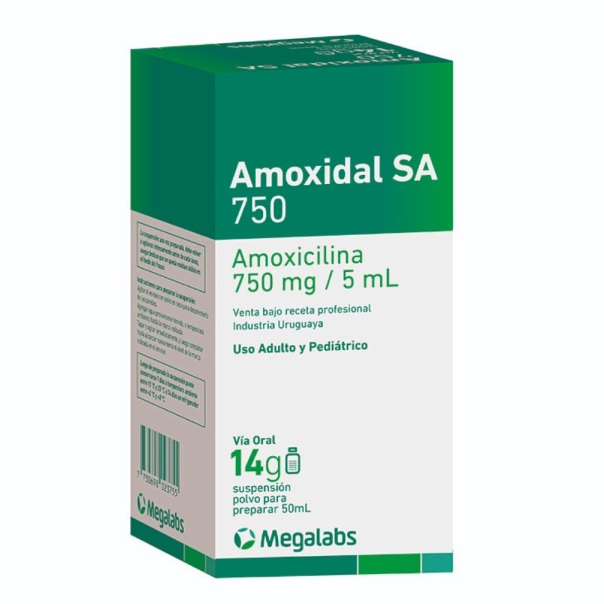 Amoxidal SA 750mg 50ml 