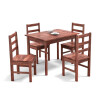 Jgo Comedor Mexicano Mesa 1.0 c/ 4 sillas Marrón Jgo Comedor Mexicano Mesa 1.0 c/ 4 sillas Marrón