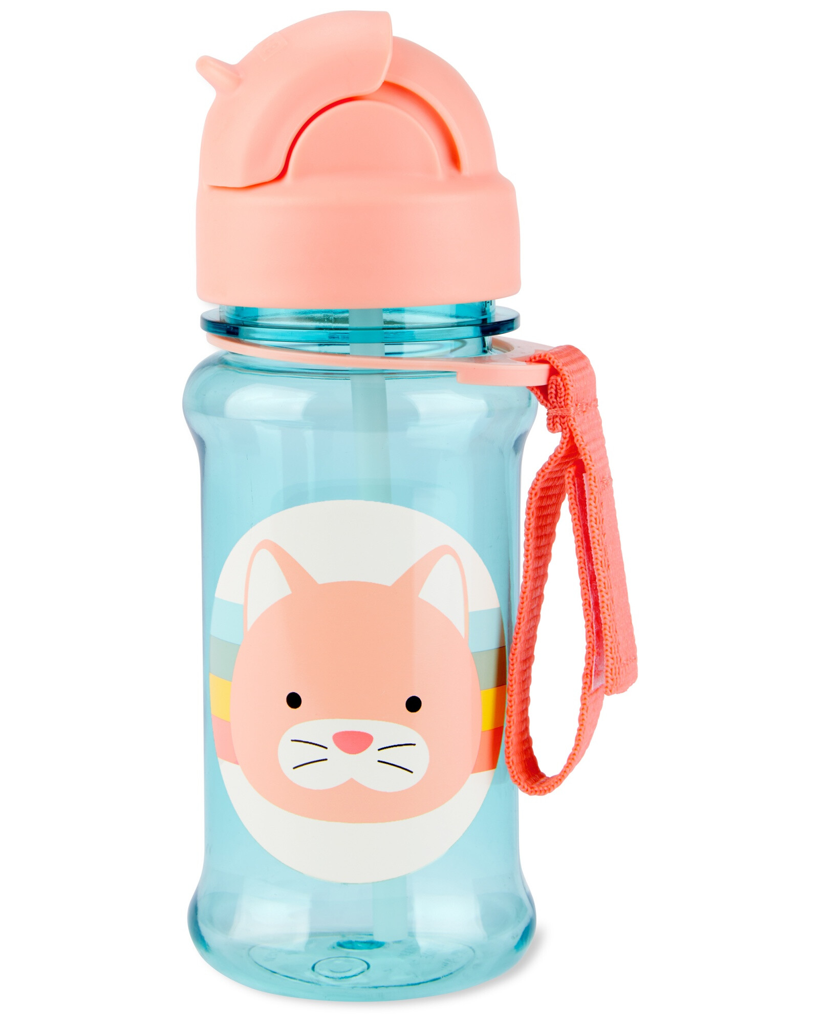 Botella de plástico Tritan, con sorbito, diseño gato Botella de plástico Tritan, con sorbito, diseño gato