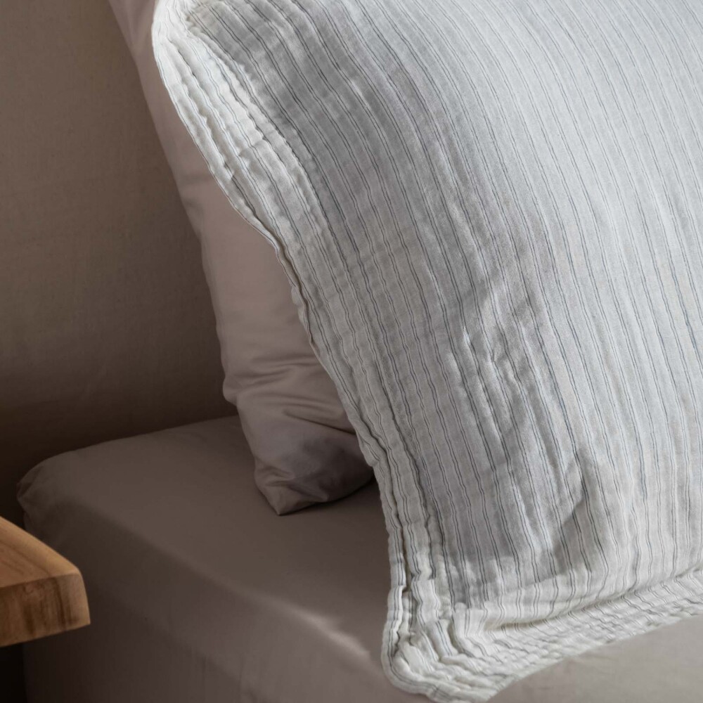 SET FDA. NÓRDICA RELAXED 1 PLAZA ALGODON MULTICOLOR COTTON GAUZE STRIPES
