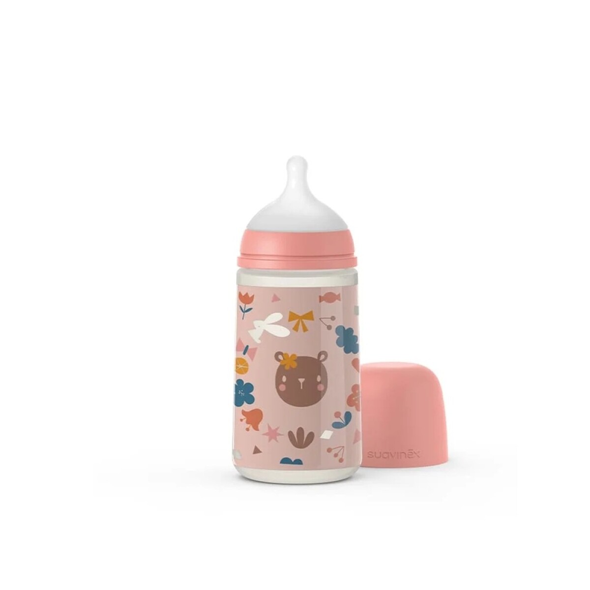 Mamadera Suavinex Silicona 3 A 6 M. 270 Ml. Rosa 