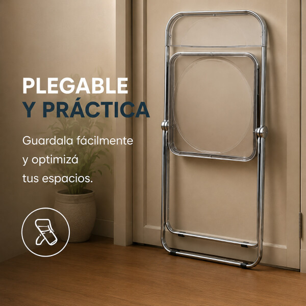 Silla Plegable ComboHome Plia Umea Pack X6 Plateada