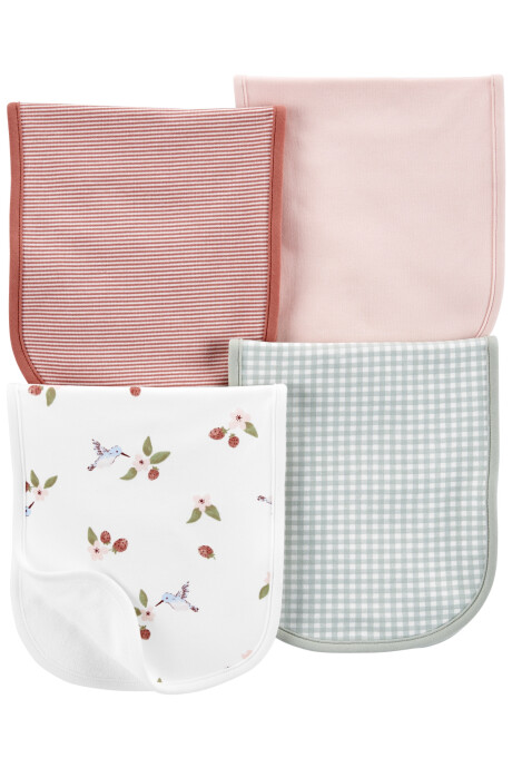 Pack cuatro babitas de algodón diferentes diseños Sin color