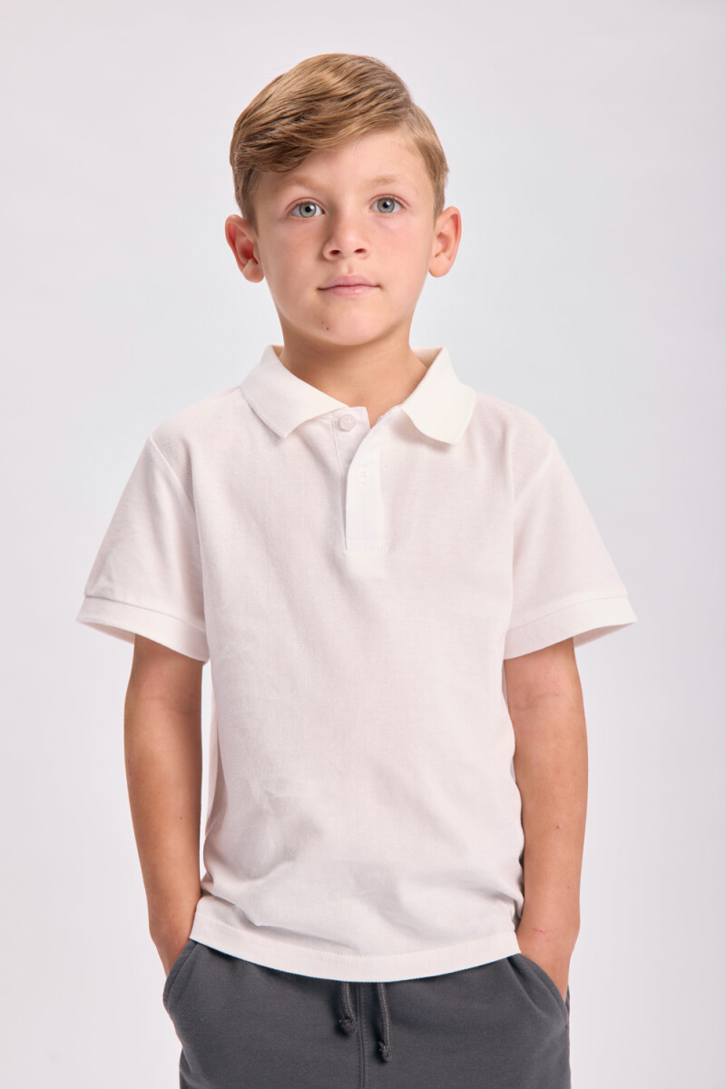 Remera polo pique Blanco