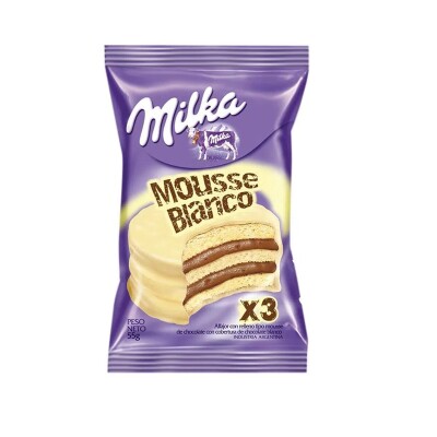 Alfajor Milka Triple Mousse Blanco Alfajor Milka Triple Mousse Blanco