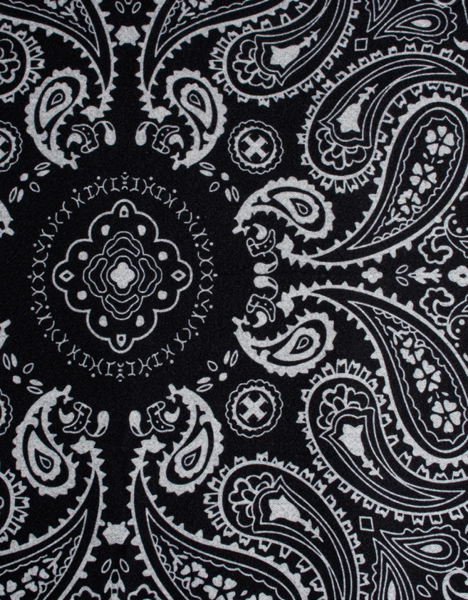 Pañuelos Raso Boho Pañuelo Paisley Negro - Negro