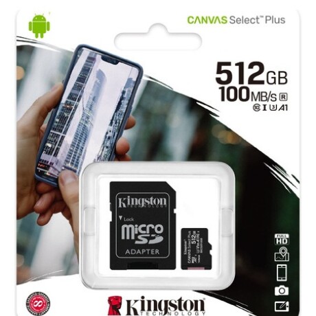 Memoria Kingston Microsdxc 512GB Canvas Select Plus Clase 10 001