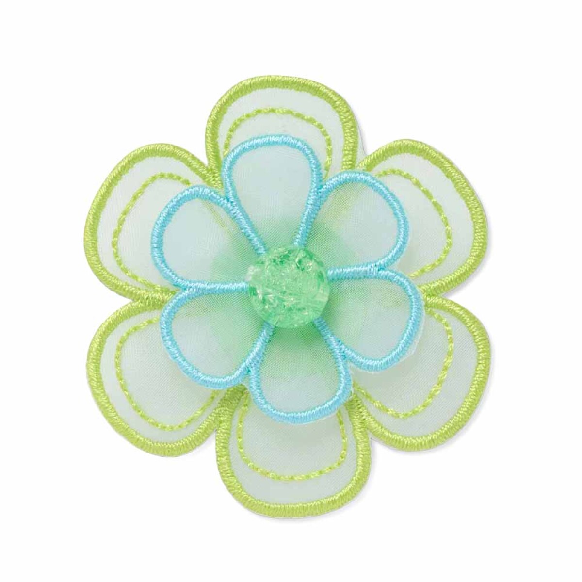 Jibbitz Green Mesh Flower 
