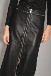 Falda Cleo Cuero Negro