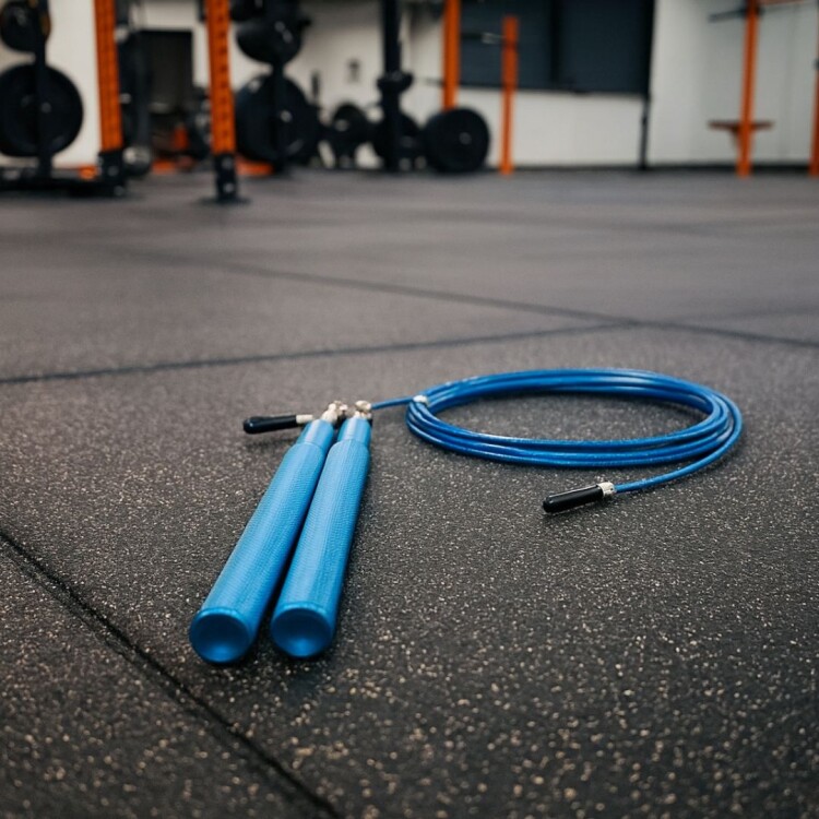 CUERDA PARA SALTAR ALUMINIO CON RULEMAN AZUL