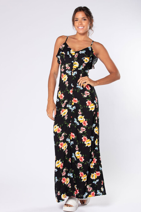 VESTIDO LARGO GURUS Negro