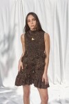 Cush Cush Dress Negro / Ocre