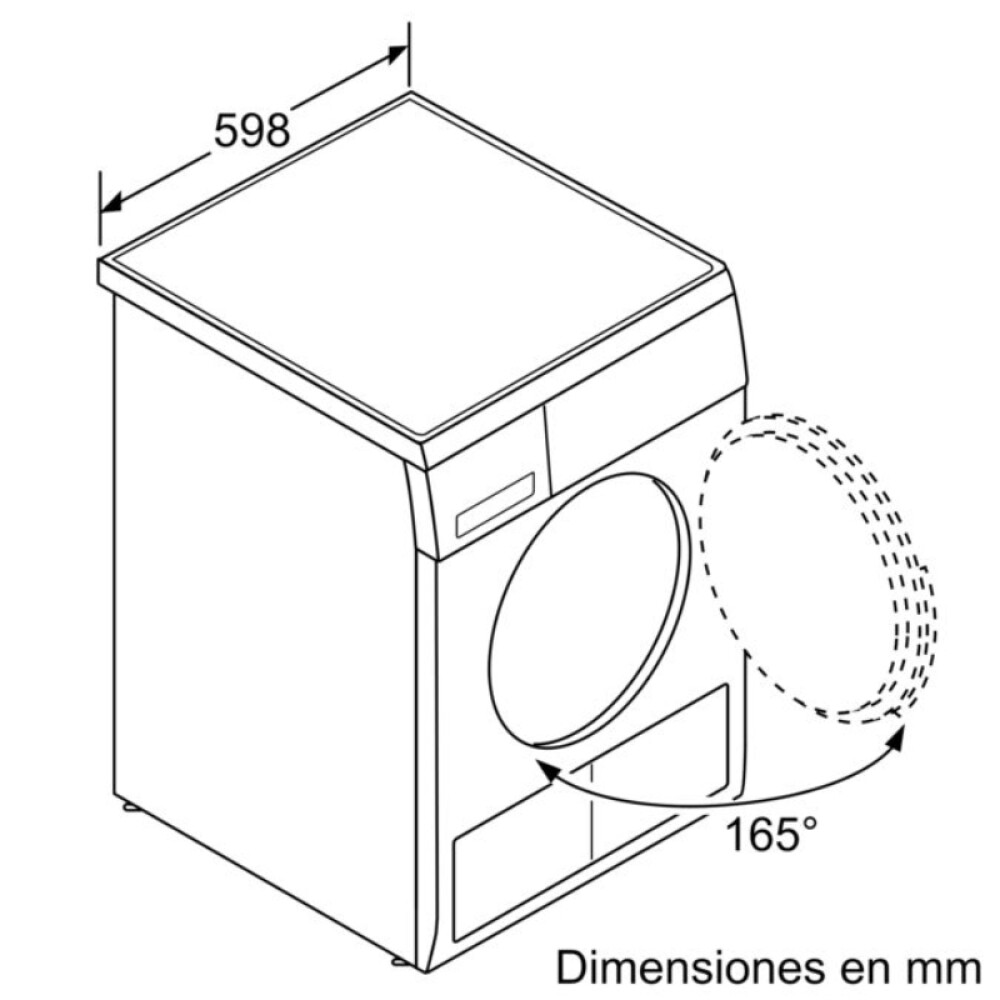 Secarropas de condensación Bosch WTE84107EE 7kg Bl blanco