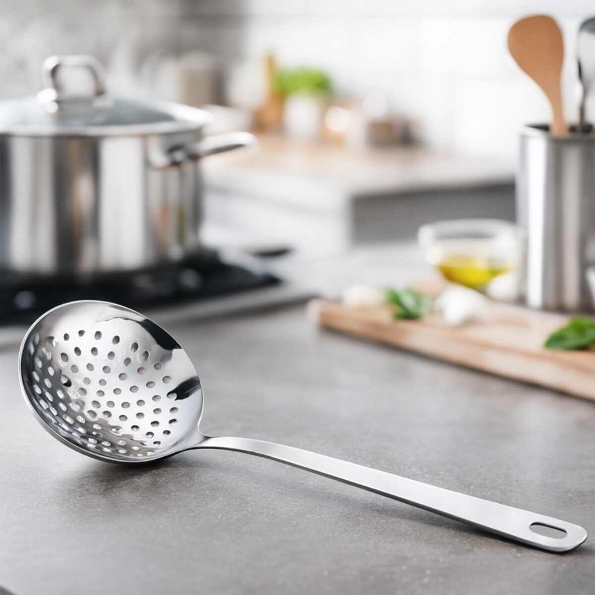 Espumadera acero inox. monoblock de 34 cm 