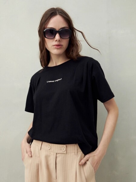 T-SHIRT D.CASSIN LIATRA NEGRO