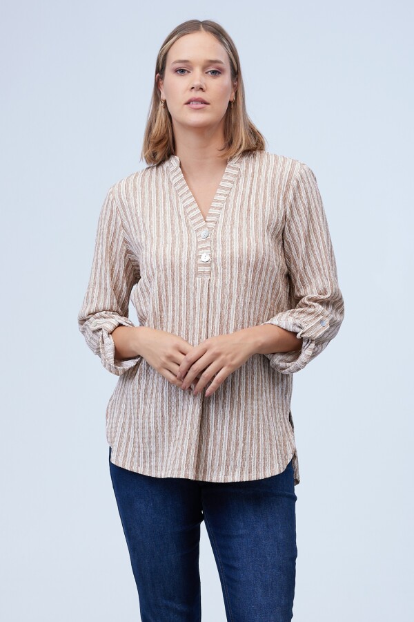 Blusa Casual BEIGE/MULTI