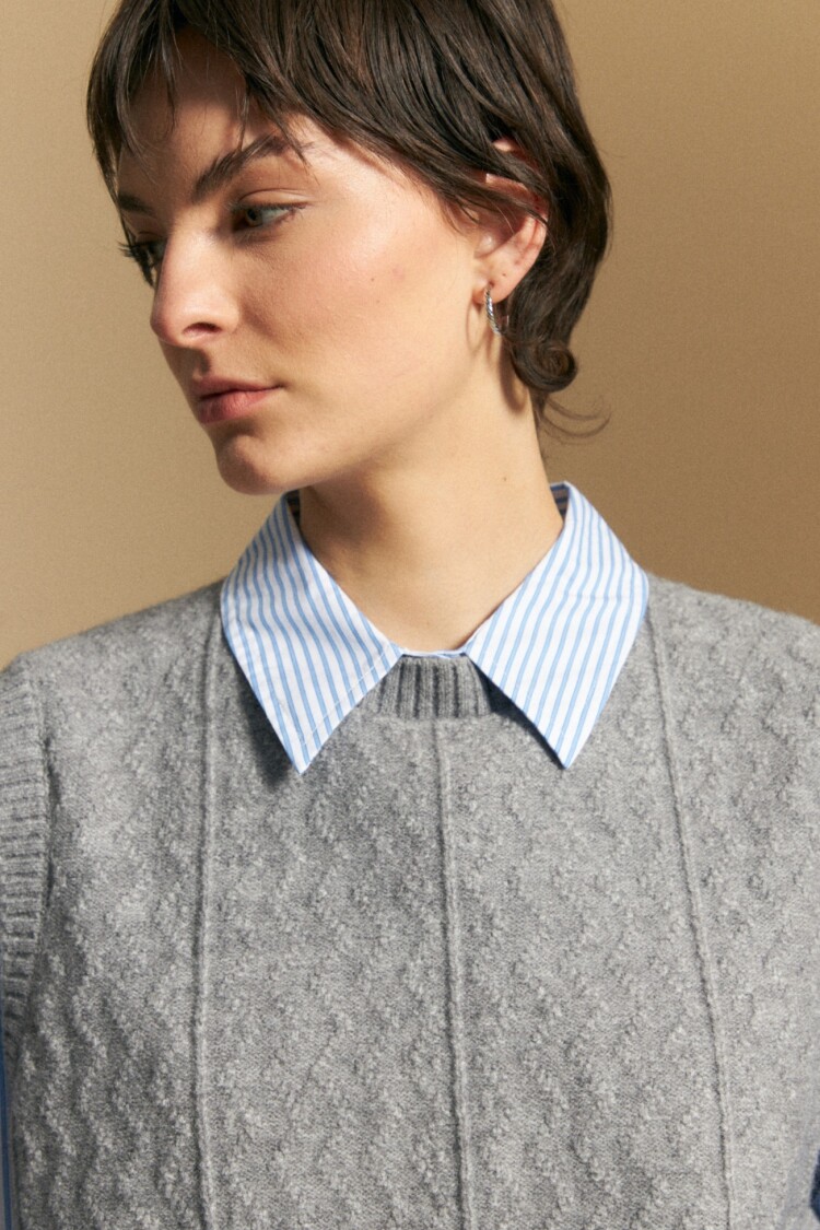 CHALECO FEIRA Gris Melange