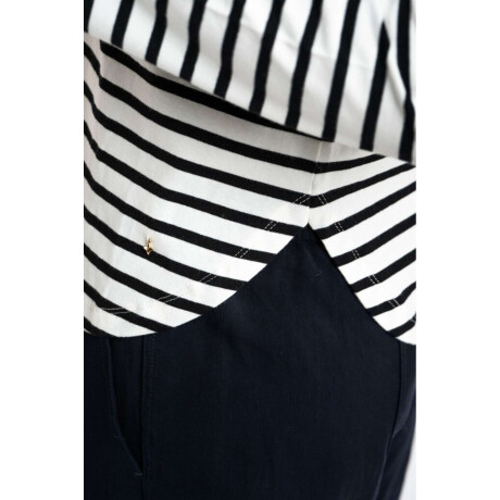 Remera Rayada Algodón Nacar