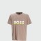 BOSS -Remera de algodón con logo, regular fit, TEE 1 Beige